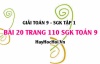 Giải bài 20 trang 110 SGK Toán 9 tập 1